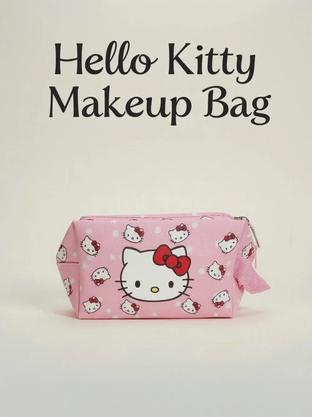 Hello Kitty Pink Makeup Brush Set with Makeup Pouch And Mirror